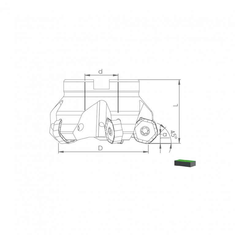 Корпус фрезы TK45 HN0905 D63 A22 Z05-H Турция