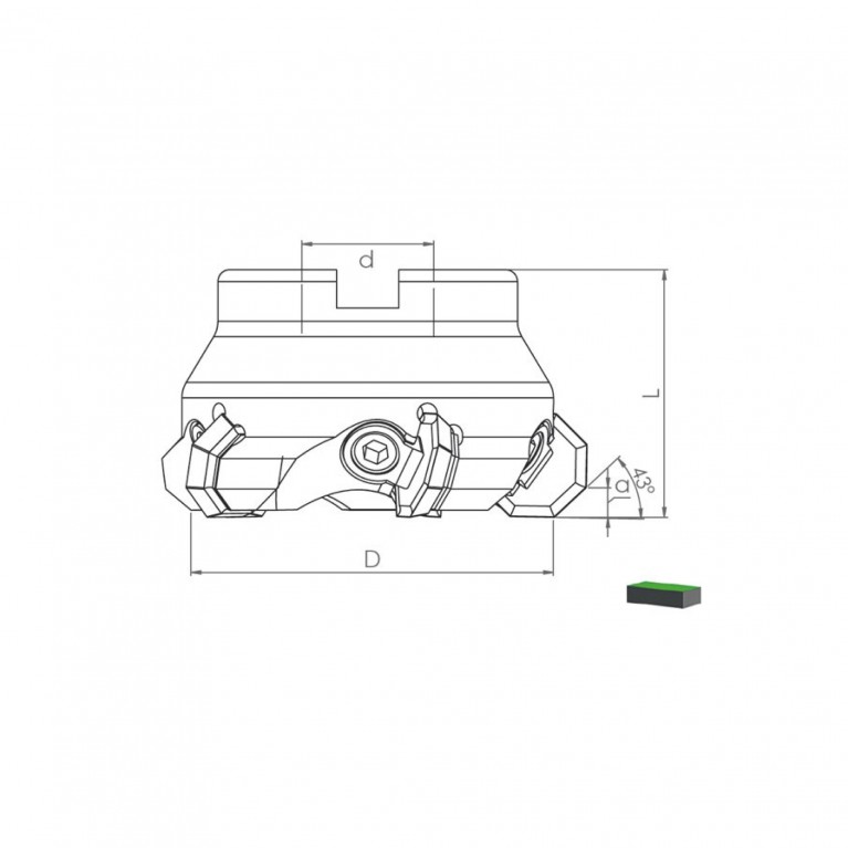 Корпус фрезы TK43 OF07T3 D125 B40 Z09 Турция