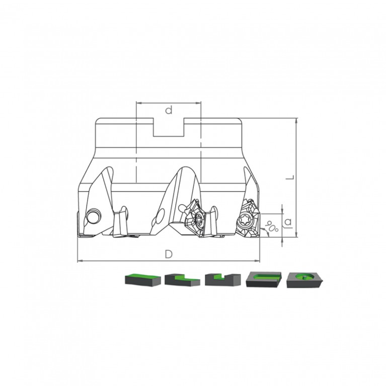 Корпус фрезы TK90 XNKT08 D40 A16 Z04-H Турция
