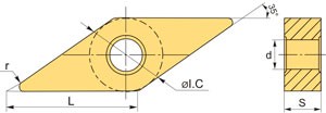 Пластина VNMG160404-HA K10