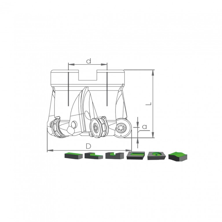 Корпус фрезы TK RN12 D50 A22 Z05-H Турция