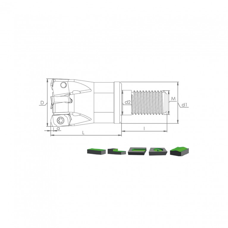 Корпус фрезы MHT BN10 D32 M16 L43 Z05-H Турция
