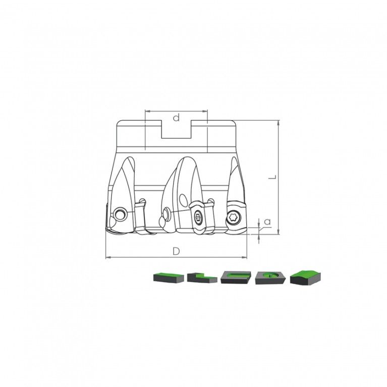 Корпус фрезы HTK BL09 D50 A22 Z06-H Турция