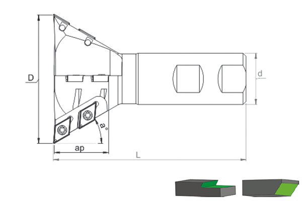 Фреза BKRF60 DC11 D50 W40 L120 Z04 Турция