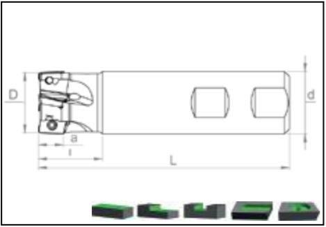 Фреза ST90 AD1505 D30 W25 L150 Z03 Турция