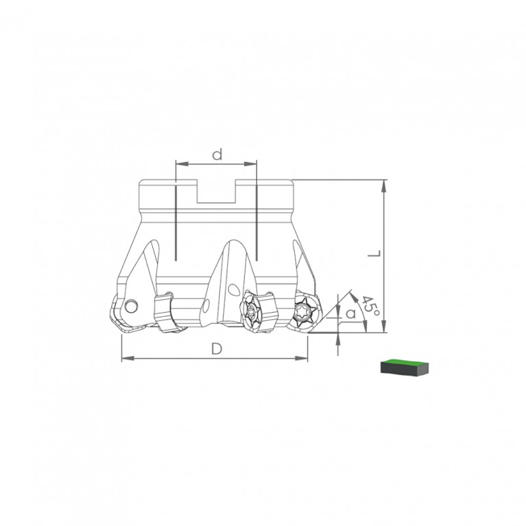 Корпус фрезы TK45 HN06 D50 A22 Z05-H Турция
