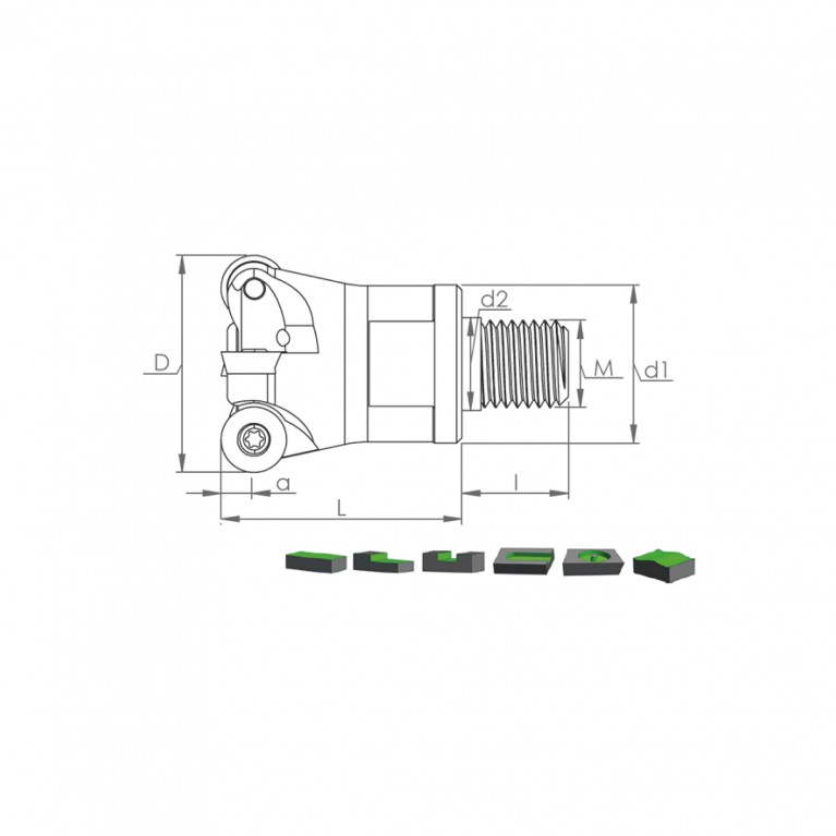 Корпус фрезы MT RD10 D35 M16 L43 Z04-H Турция