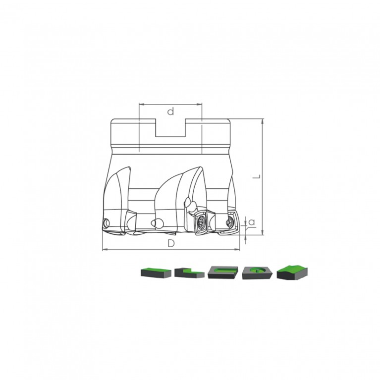 Корпус фрезы HTK SPKT08 D40 A16 Z04-H Турция