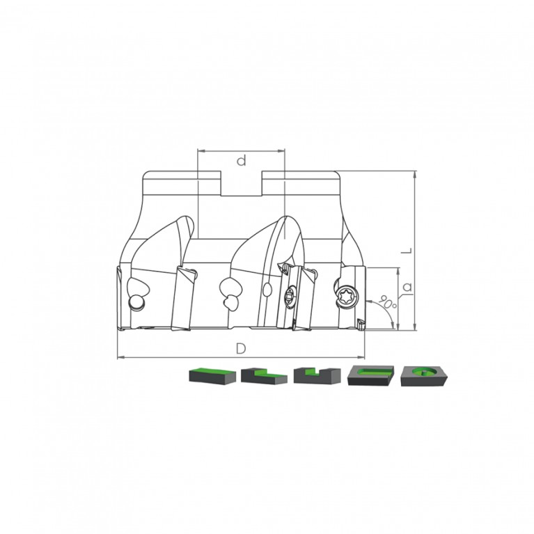 Корпус фрезы TK90 APMT11 D40 A16 Z05-H Турция