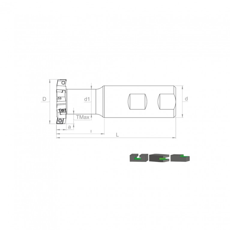 Корпус фрезы TF90 CC06 D42x12 W25 L120 Z06 T10 Турция