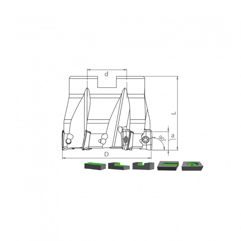 Корпус фрезы TK90 R390.17 D50 A22 Z05-H Турция
