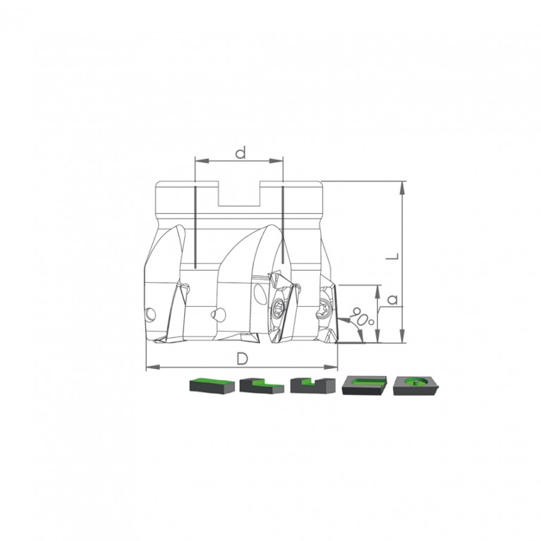 Корпус фрезы TK90 ED10 D40 A16 Z05-H Турция