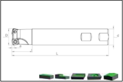 Фреза HST R210.09 D33 W32 L150 Z03-H Турция