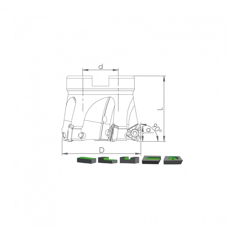 Корпус фрезы TK90 TP10 D40 A16 Z04-H Турция