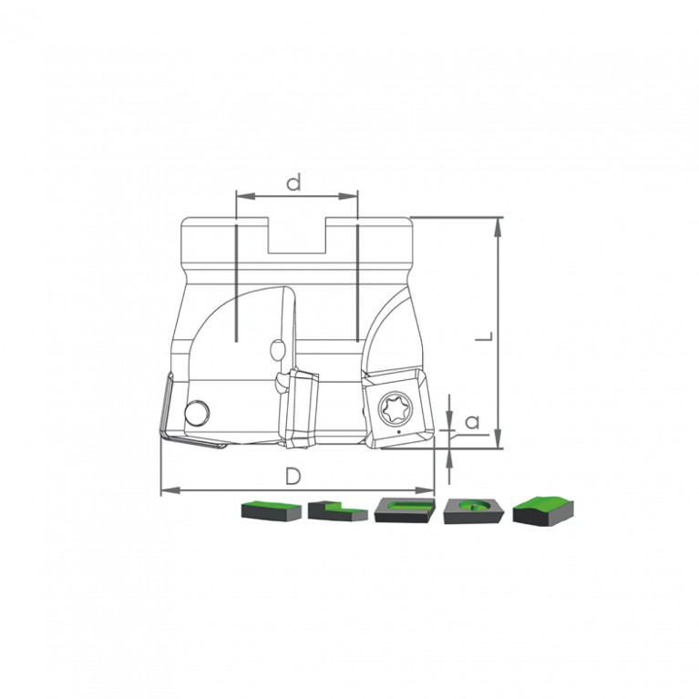 Корпус фрезы HTK SQ12 D63 A22 Z05-H Турция