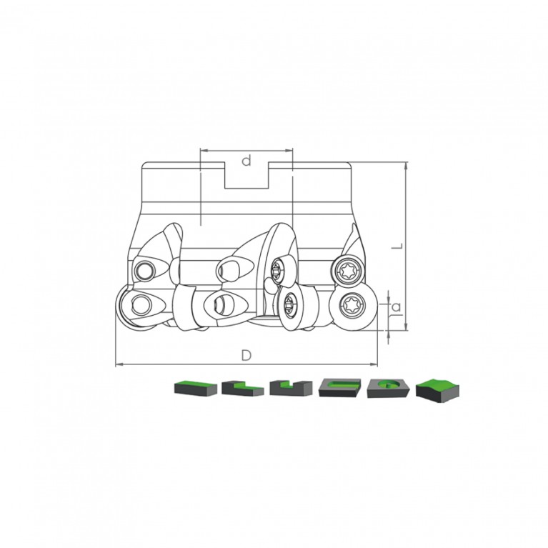 Корпус фрезы TK RD1003 D63 A22 Z06-H Турция