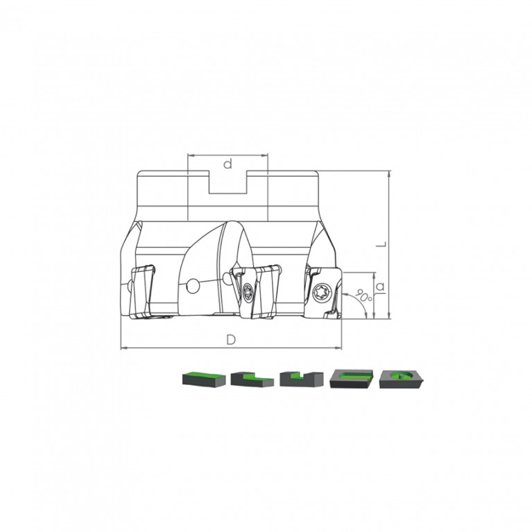 Корпус фрезы TK90 LNGX13 D50 A22 Z04-H Турция