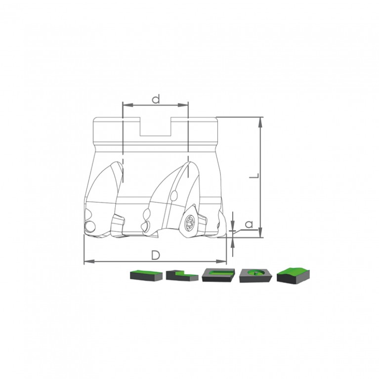 Корпус фрезы HTK WDMW10 D160 C40 Z07 Турция