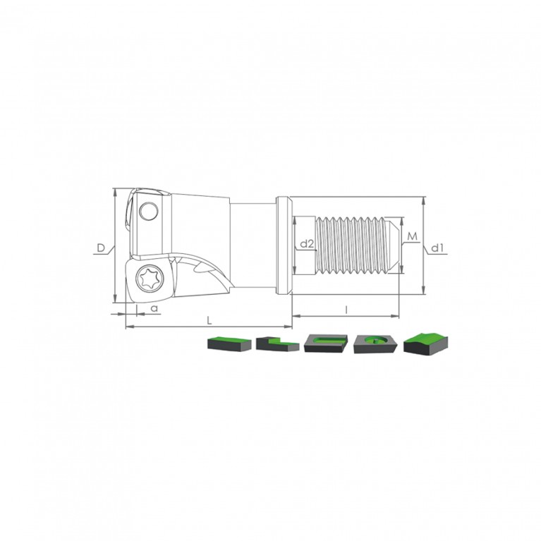 Корпус фрезы MHT SP10 D25 M12 L35 Z02-H Турция