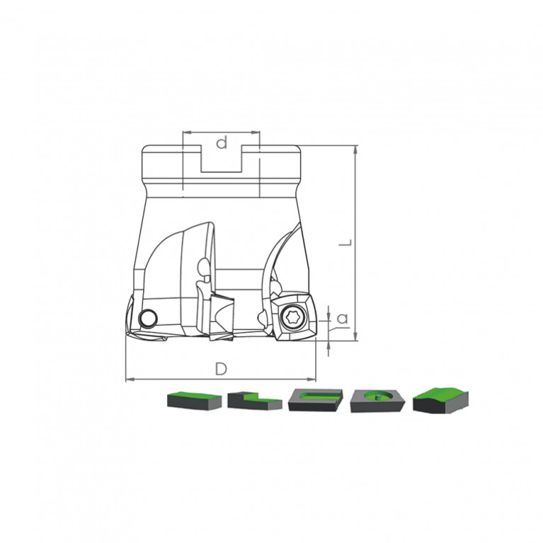 Корпус фрезы HTK SDKX09 D40 A16 Z04-H Турция