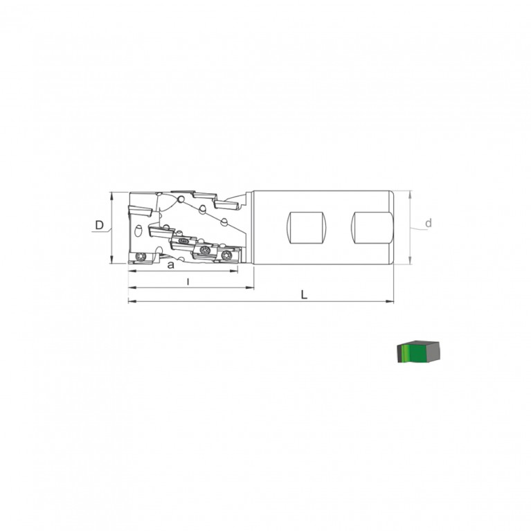 Корпус фрезы HT90 AP10 D25 L105 A25 Z08-H Турция