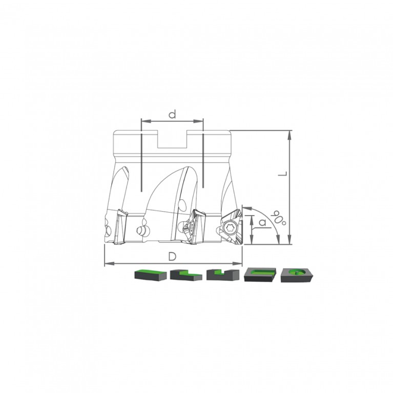 Корпус фрезы TK90 TO10 D63 A22 Z06-H Турция