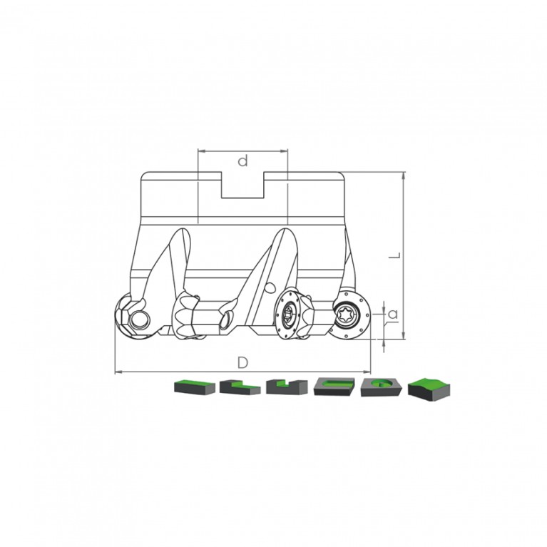 Корпус фрезы TK RP1204 D80 A27 Z07-H Турция