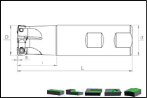 Фреза HST SPKT08 D32 W32 L150 Z04-H Турция