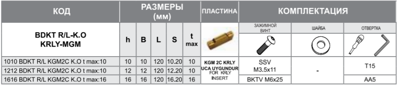 Державка 1212 BDKTL-KGM2C-K.O t max:10 Турция