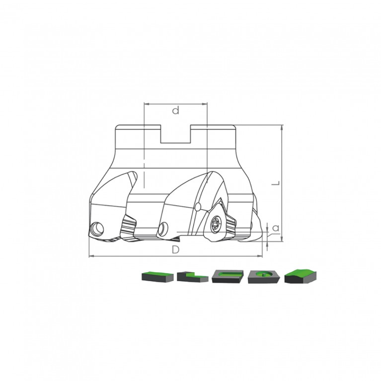 Корпус фрезы HTK JD09 D50 A22 Z05-H Турция