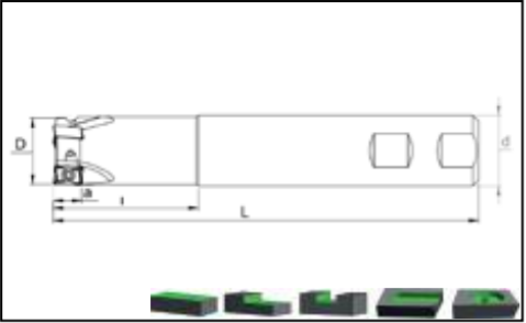 Фреза ST90 LN15 D40 W32 L150 Z03-H Турция
