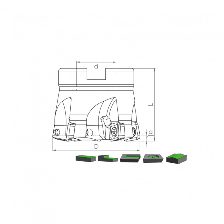 Корпус фрезы HTK R210.09 D40 A16 Z04-H Турция