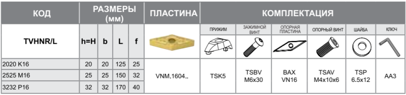 Державка TVHNL3232P16 Турция