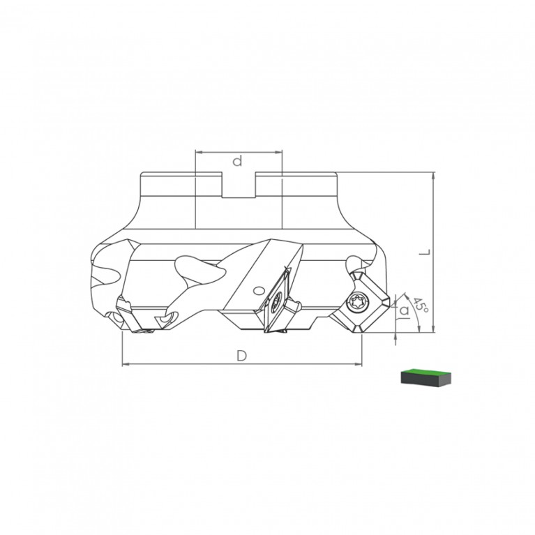 Корпус фрезы TK45 SE12 D80 A27 Z06-H Турция