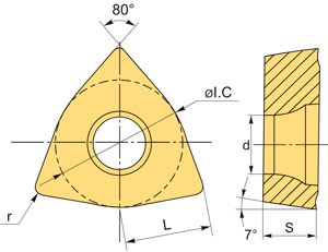 Пластина WCMT080412-MF LF6118
