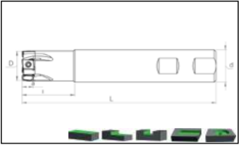 Фреза ST90 LN09 D25 W25 L150 Z04-H Турция