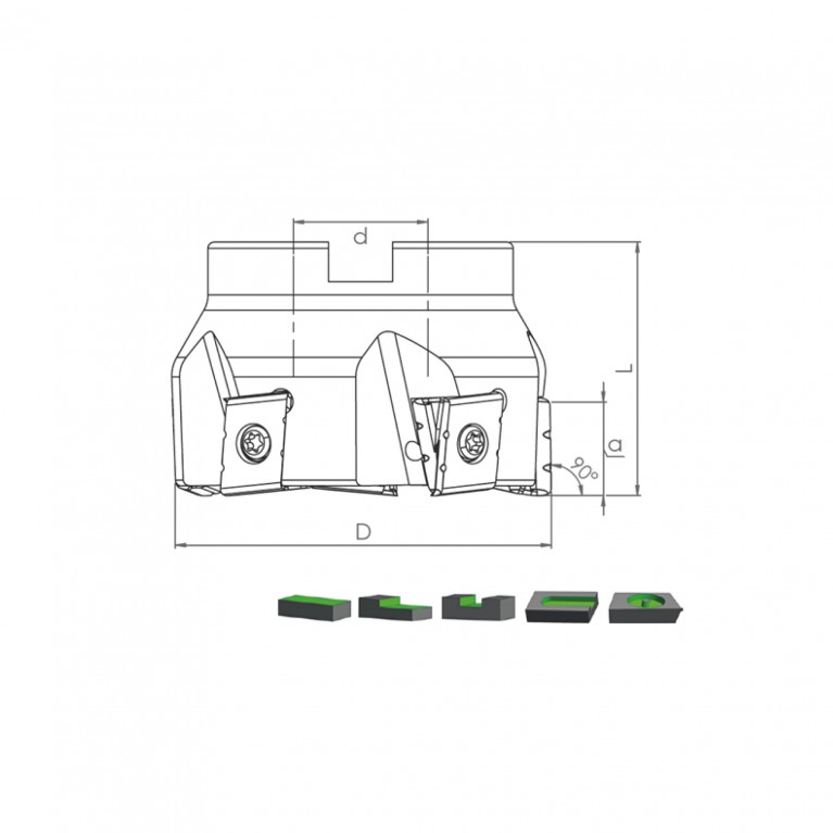 Корпус фрезы TK90 LNKT15 D50 A22 Z04-H Турция