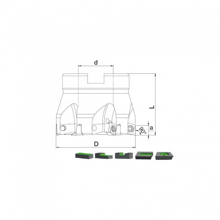 Корпус фрезы TK90 4N06 D50 A22 Z06-H Турция