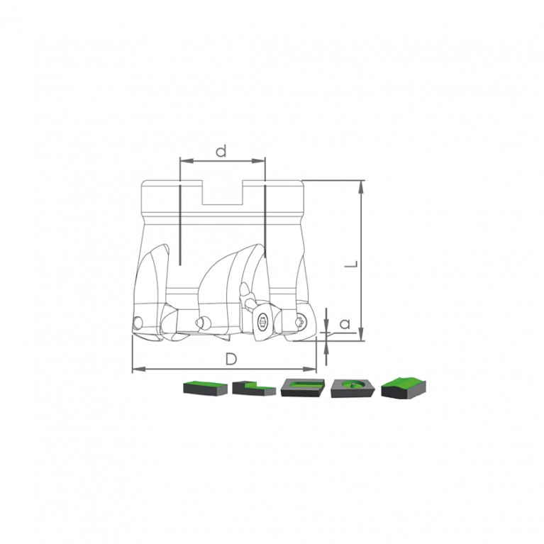 Корпус фрезы HTK ZD09 D40 A16 Z04-H Турция