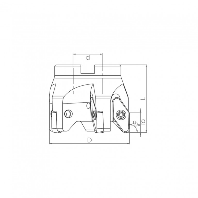 Корпус фрезы TK90 VC16 D63 A22 Z05-H Турция