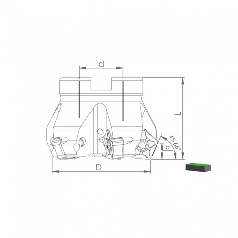 Корпус фрезы TK45 PN12 D125 B40 Z11 Турция