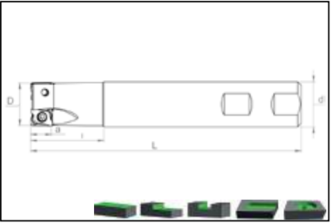 Фреза ST90 LN12 D32 W32 L150 Z03 Турция