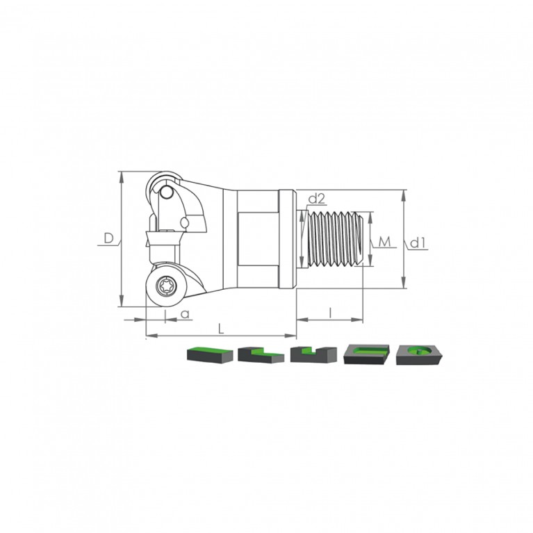 Корпус фрезы MT RP10T3 D40 M16 L43 Z04-H Турция