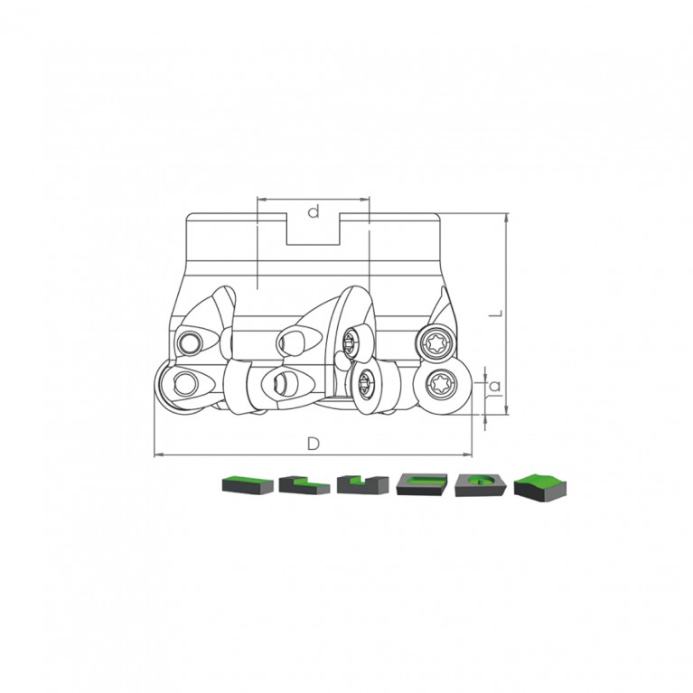 Корпус фрезы TK RC12 D50 A22 Z05-H Турция