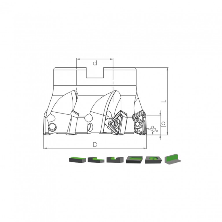 Корпус фрезы TK90 3PKT15 D50 A22 Z05-H Турция