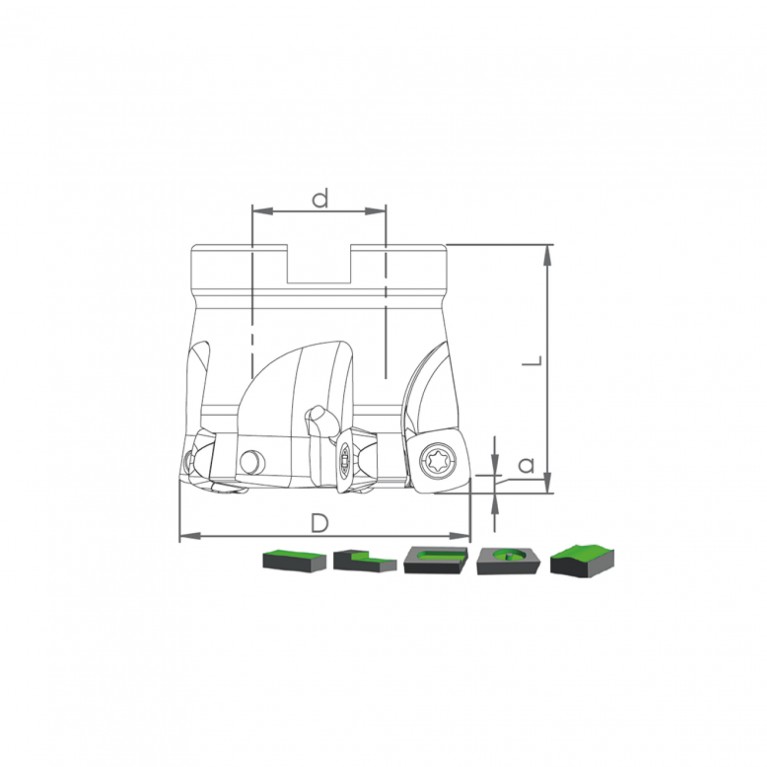 Корпус фрезы HTK SP14 D63 A22 Z05-H Турция