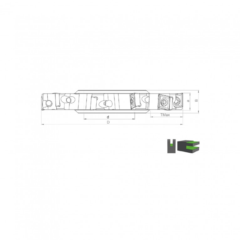Корпус фрезы BSDF CC09 D125x12 d40 Z12 T29 Турция