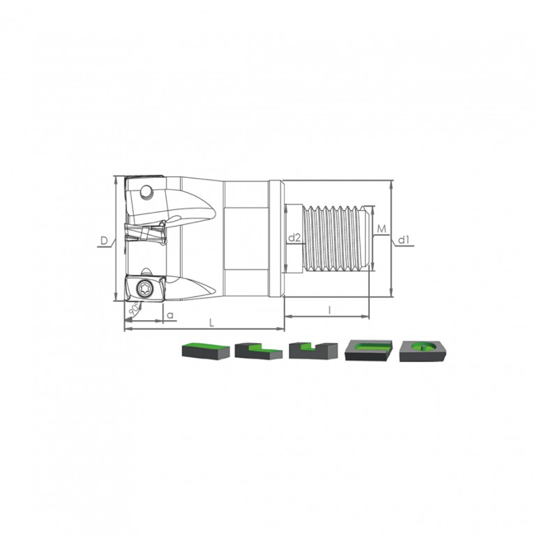Корпус фрезы MT90 LM10 D20 M10 L30 Z03-H Турция