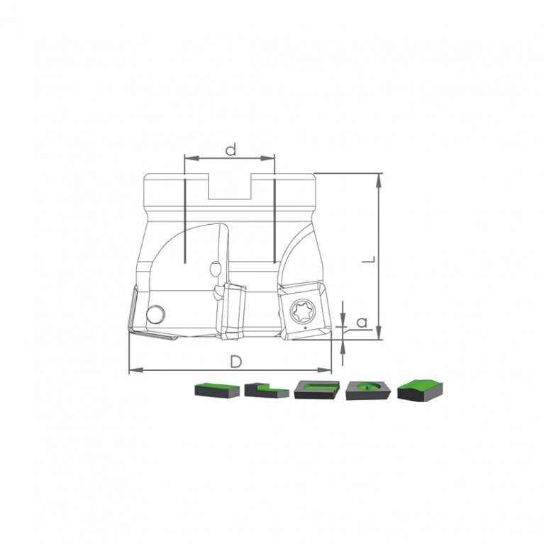 Корпус фрезы HTK SOMT12 D50 A22 Z04-H Турция