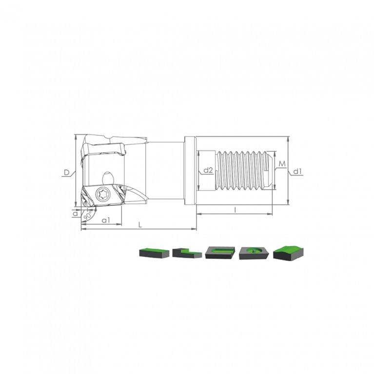 Корпус фрезы MHT(90) ZP10 D20 M10 L30 Z03-H Турция